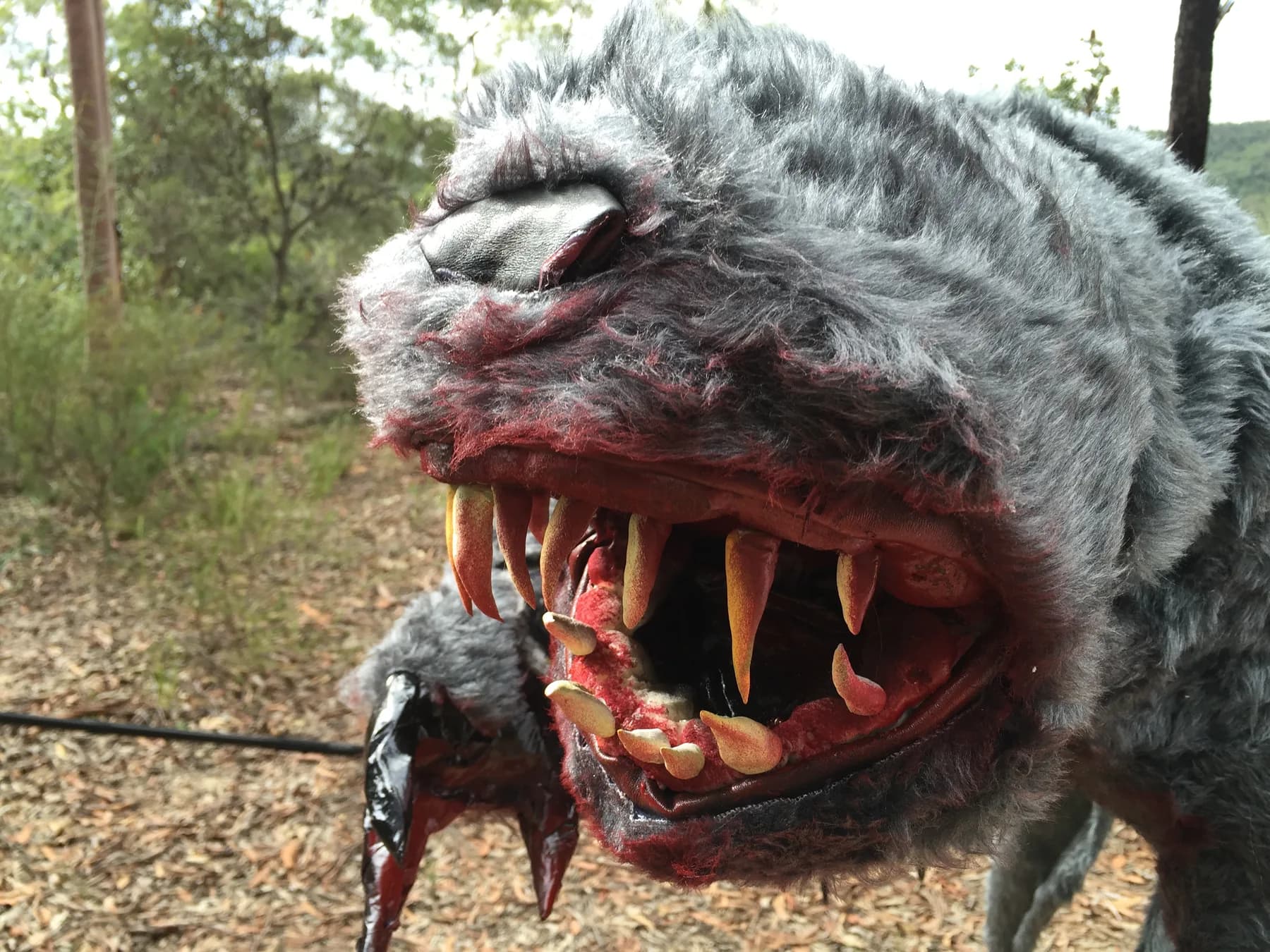 The practical creature prop on location