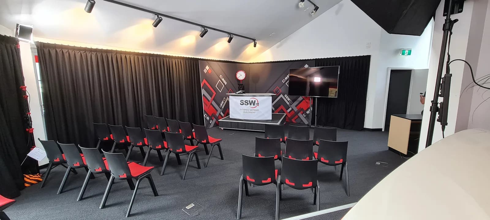 The upgraded SSW TV studio and presentation space