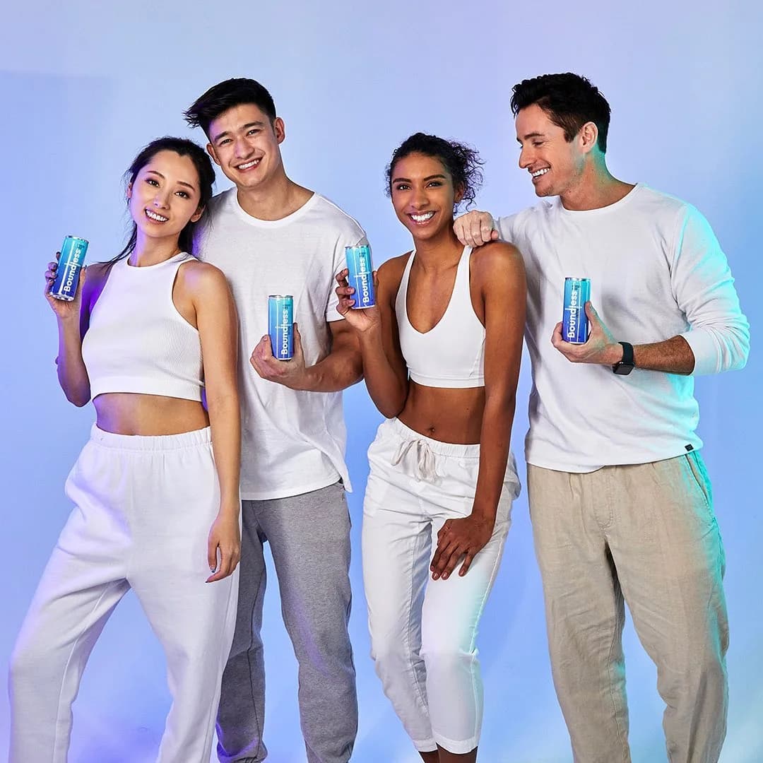 The Boundless product range held by campaign talent