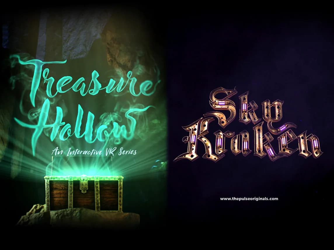 Treasure Hollow and Sky Kraken artwork from the Pulse Originals VR collection