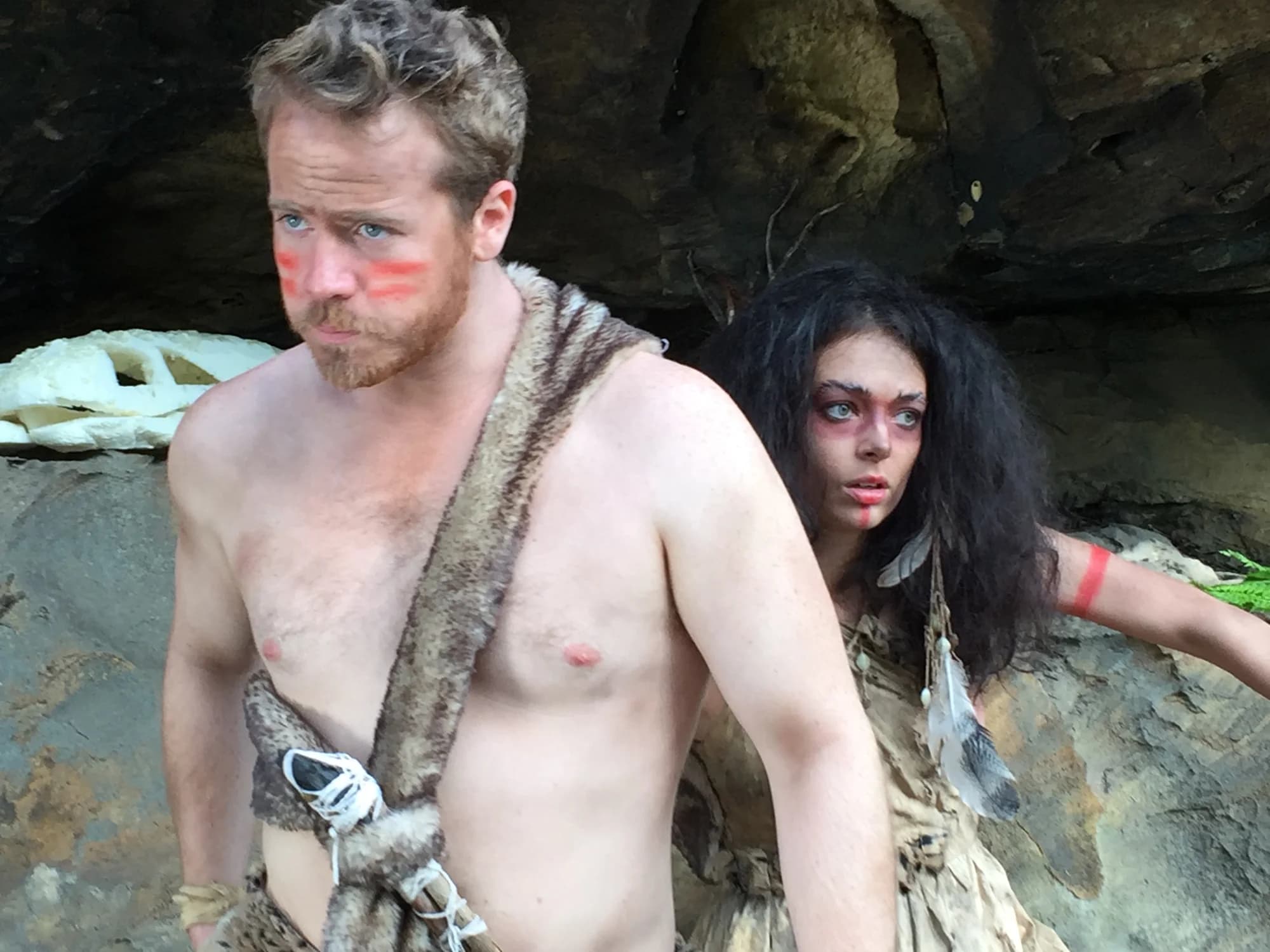 The cast and crew filming in Ku-ring-gai Chase National Park