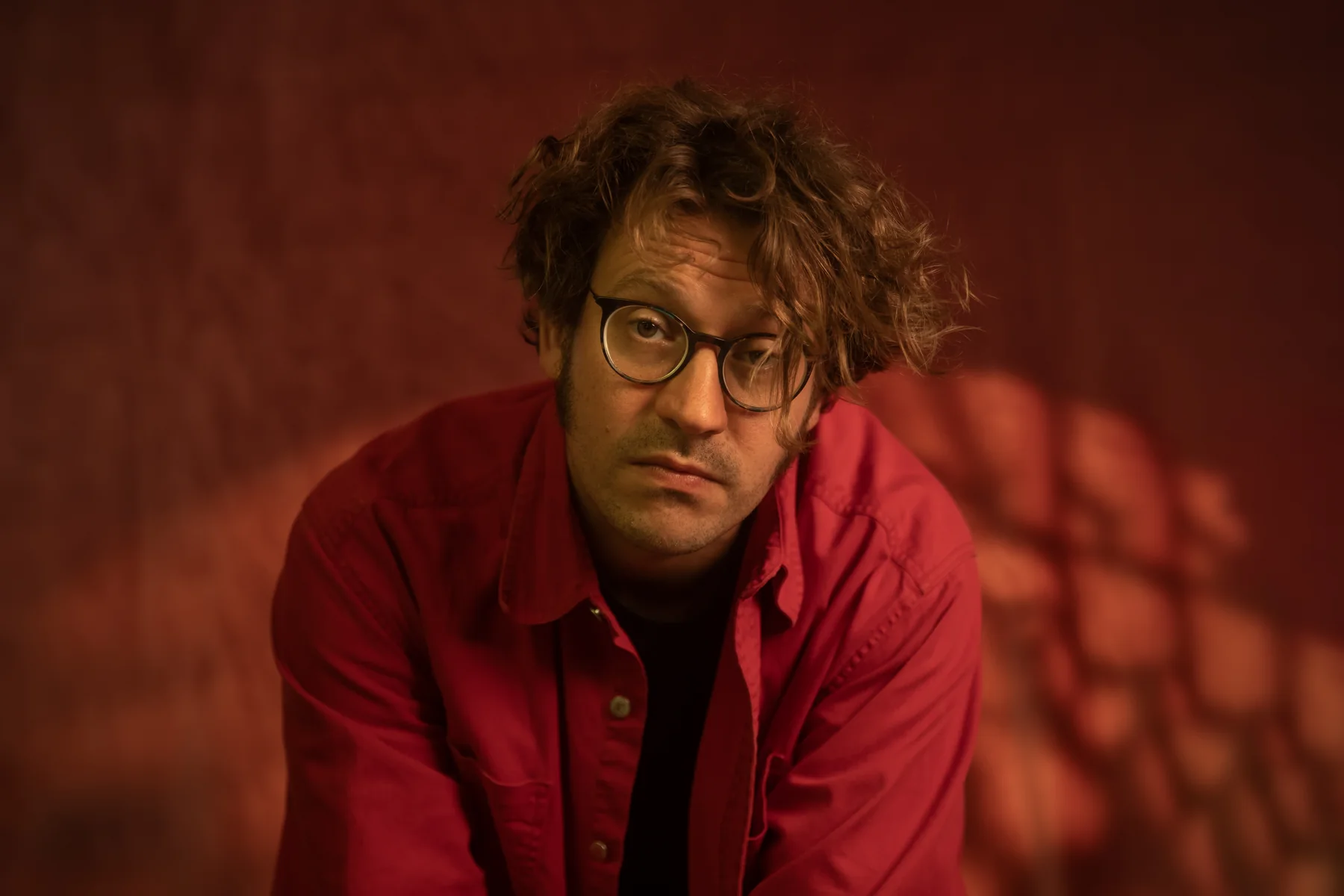 Close red portrait of Harvey Pink