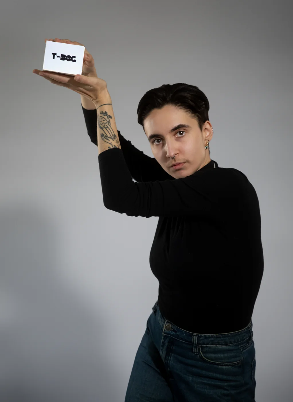 Graphic studio portrait of T-Dog Extreme