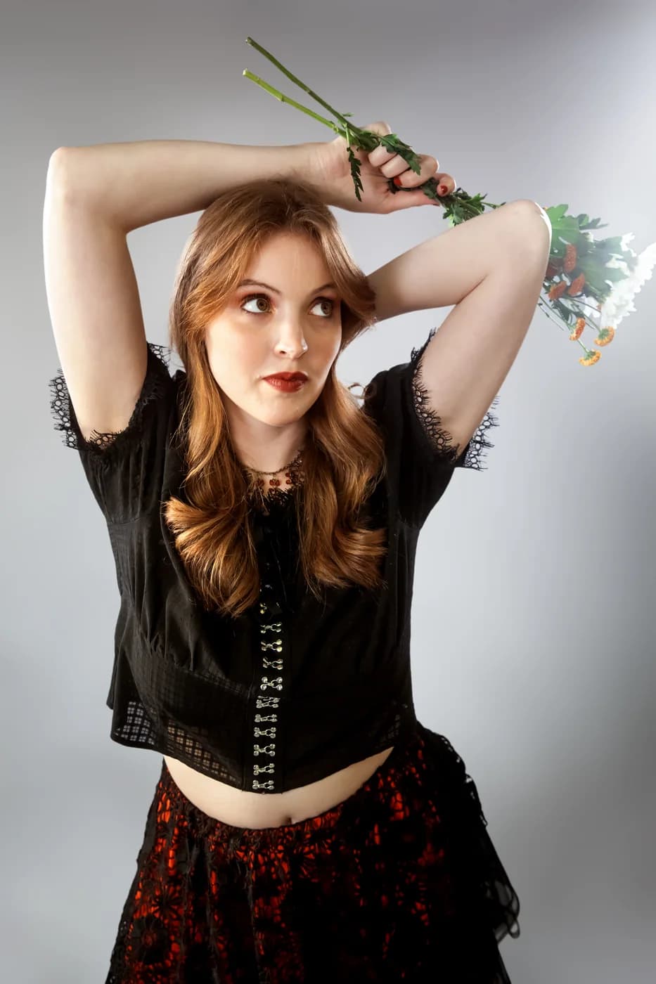 Close floral portrait of Sadie Mustoe